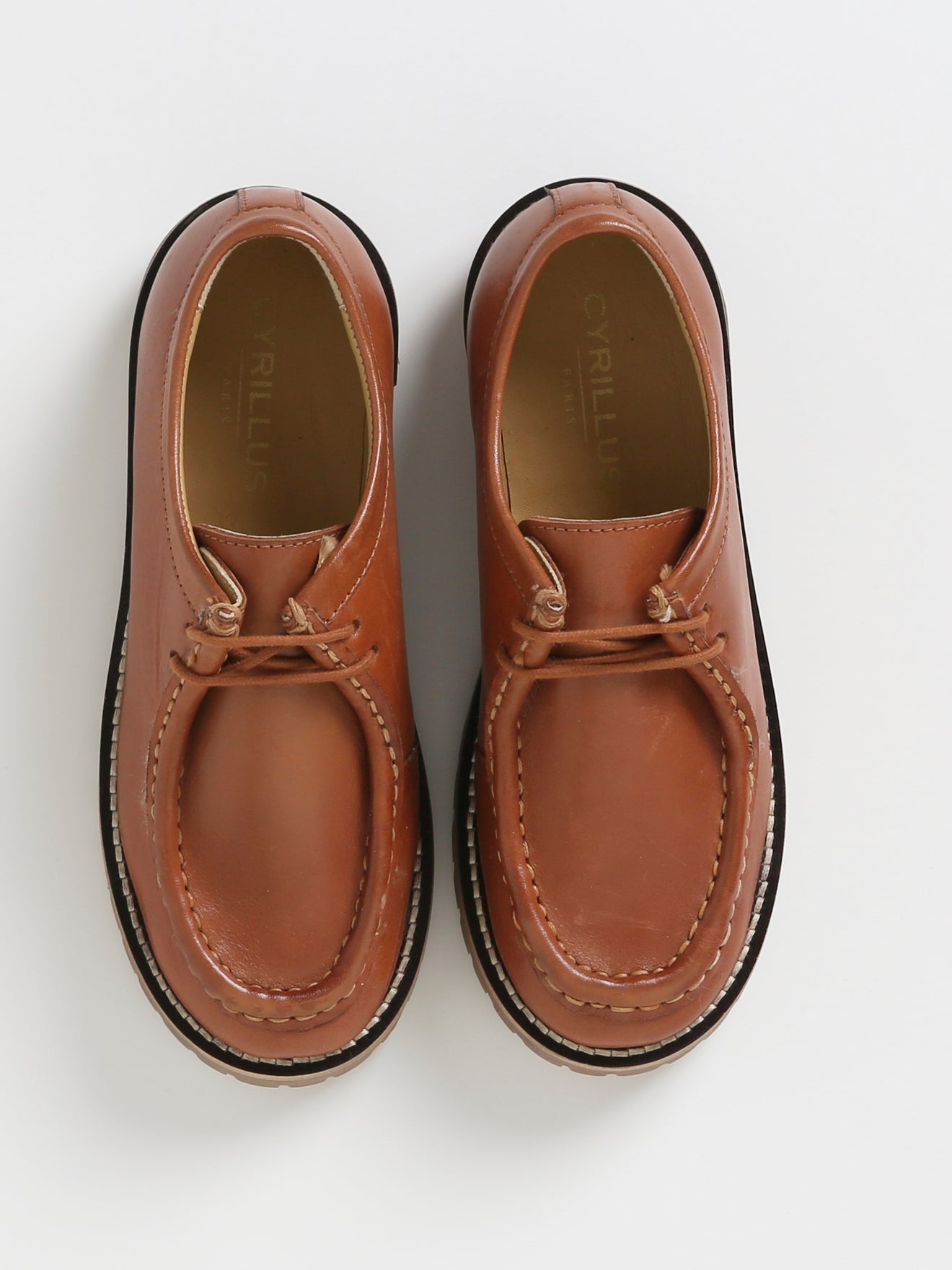 Derbies plateau Garçon en cuir