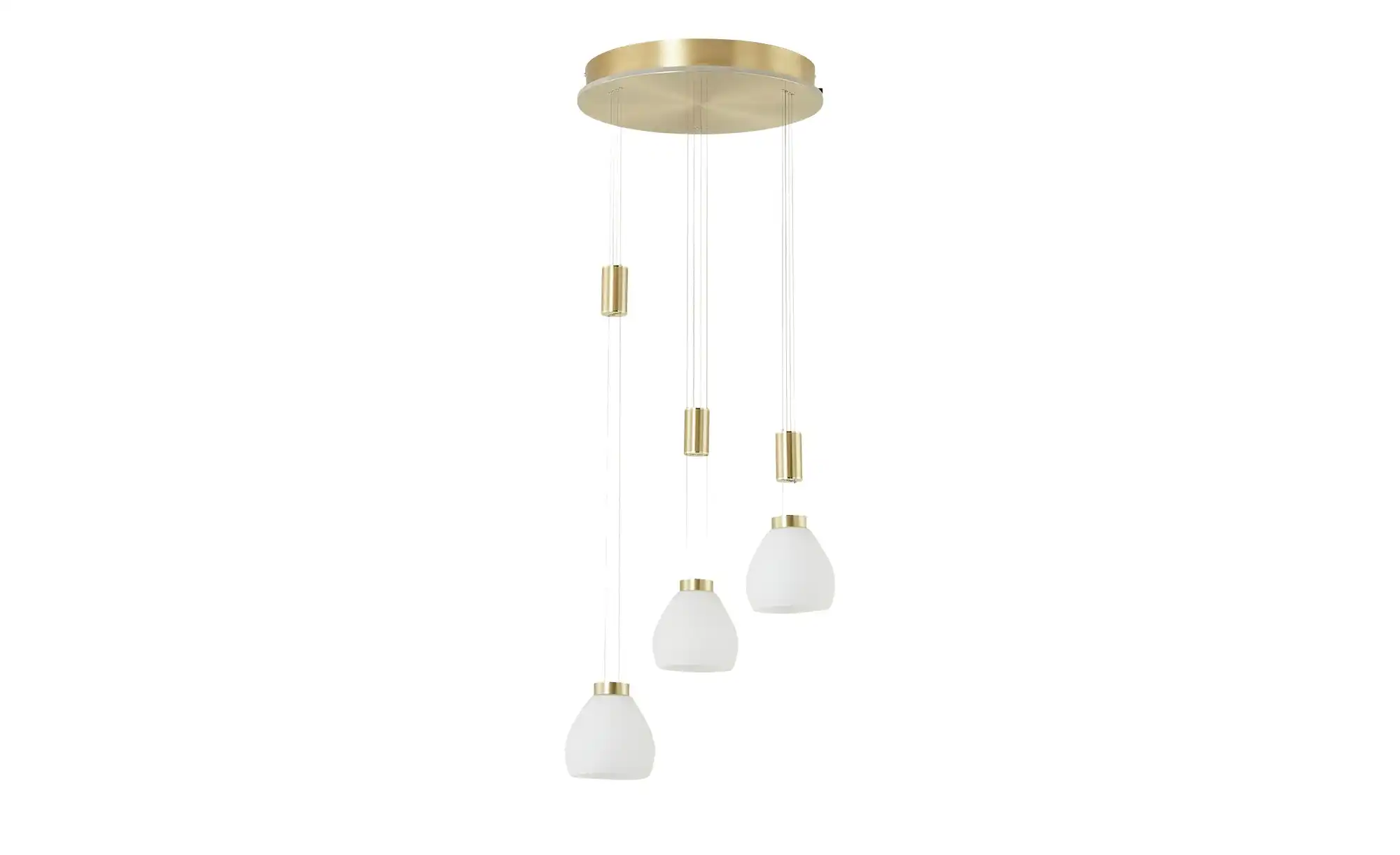 HELL-höllisch gutes Licht LED-Pendelleuchte, 3-flammig, Rondell, messing