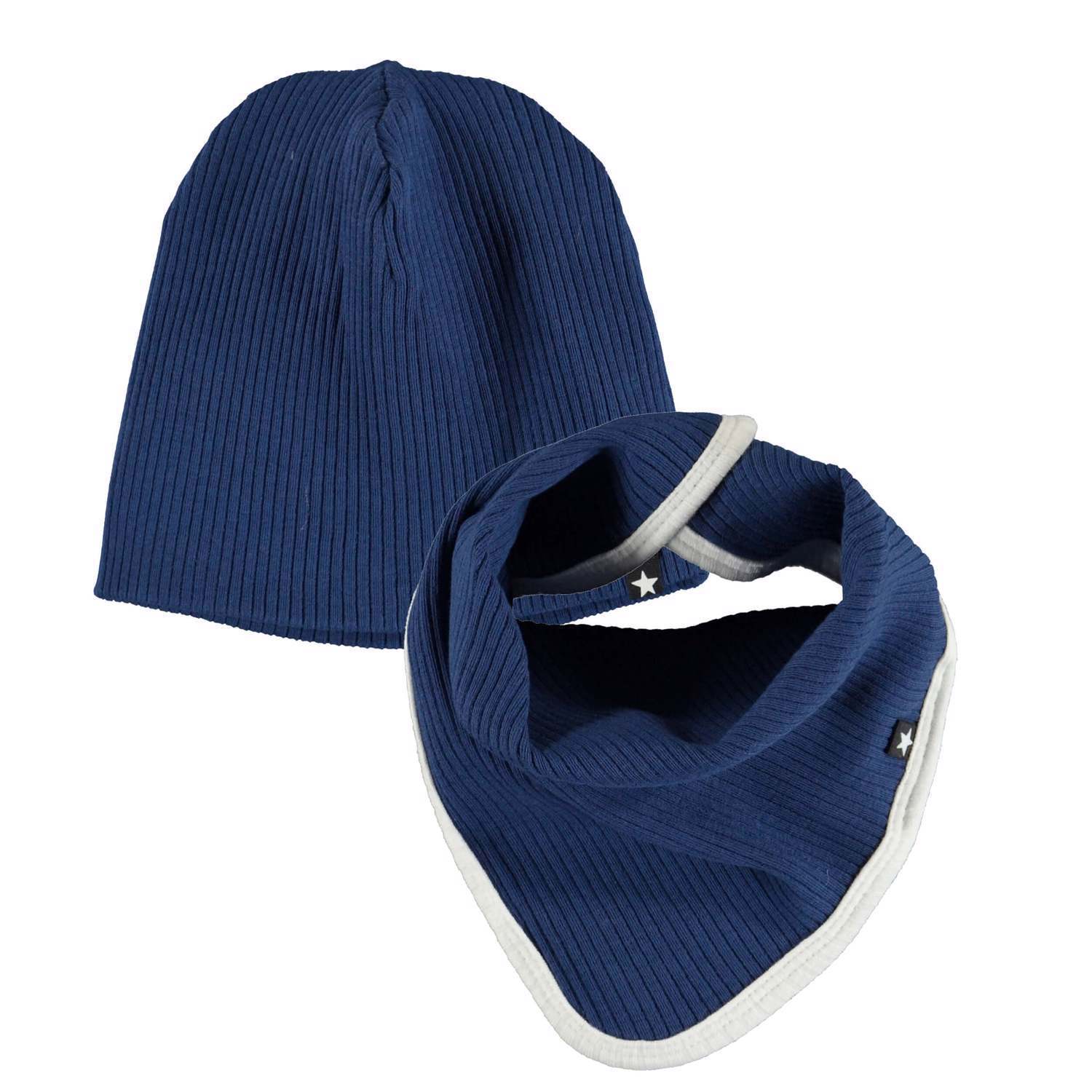 Neci hat and bib set - Naval Blue