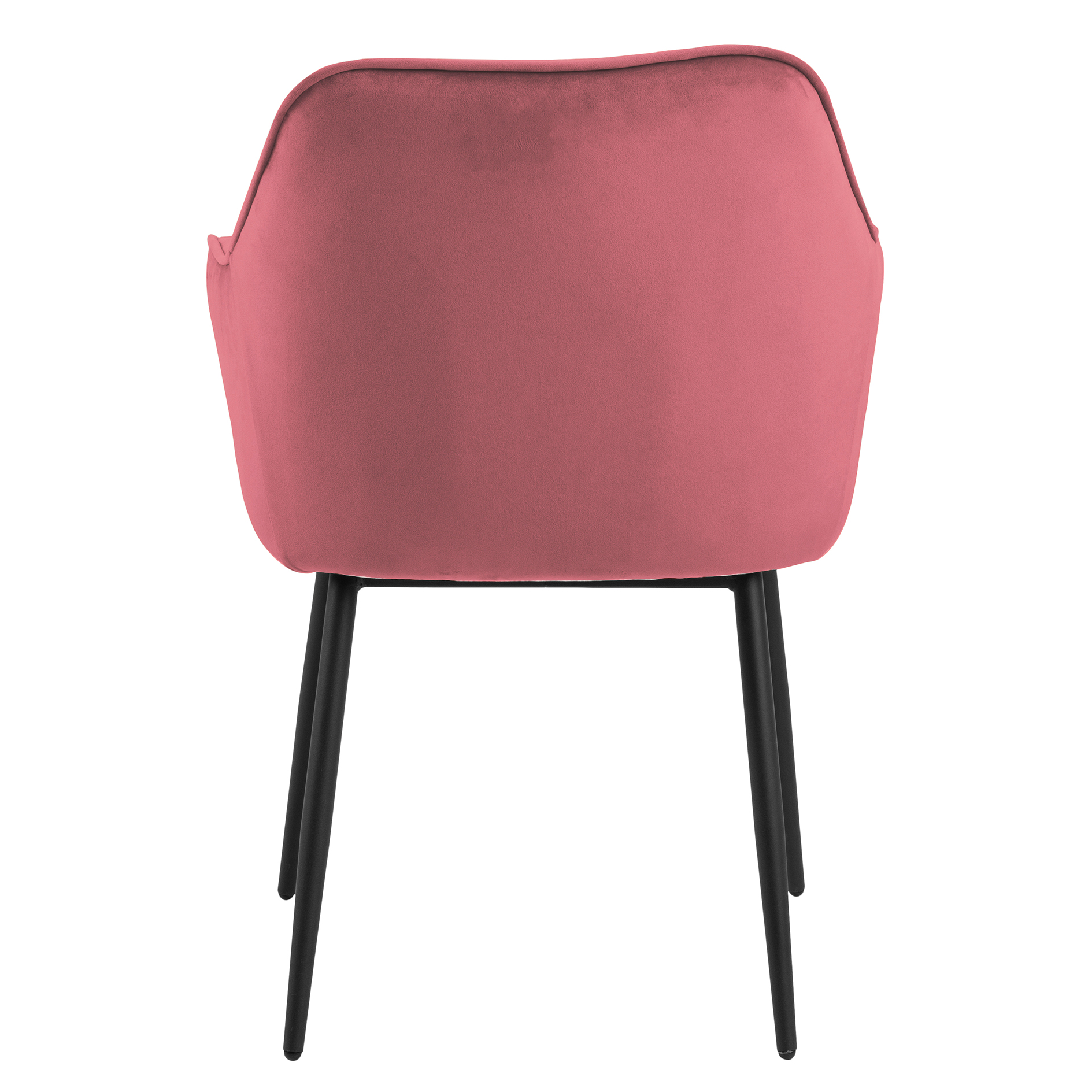 Esszimmerstuhl mit Armlehne BROOKE - rot - Velours