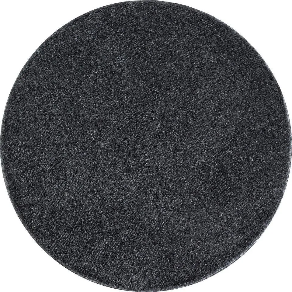 Basics Effen Rond Vloerkleed Grijs Laagpolig - 200 CM ROND