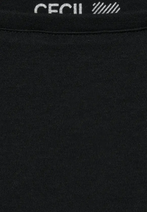 Basic T-Shirt in Unifarbe - Black