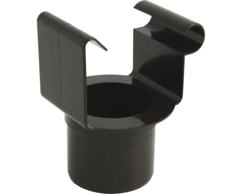 Marley bakgootuitloop, kunststof, vierkant, chocoladebruin RAL 8017, NW 70/53 mm
