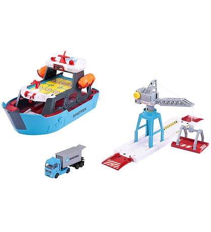 Majorette Spielzeug - 30+ Teile - Maersk Logistics Frachtschiff