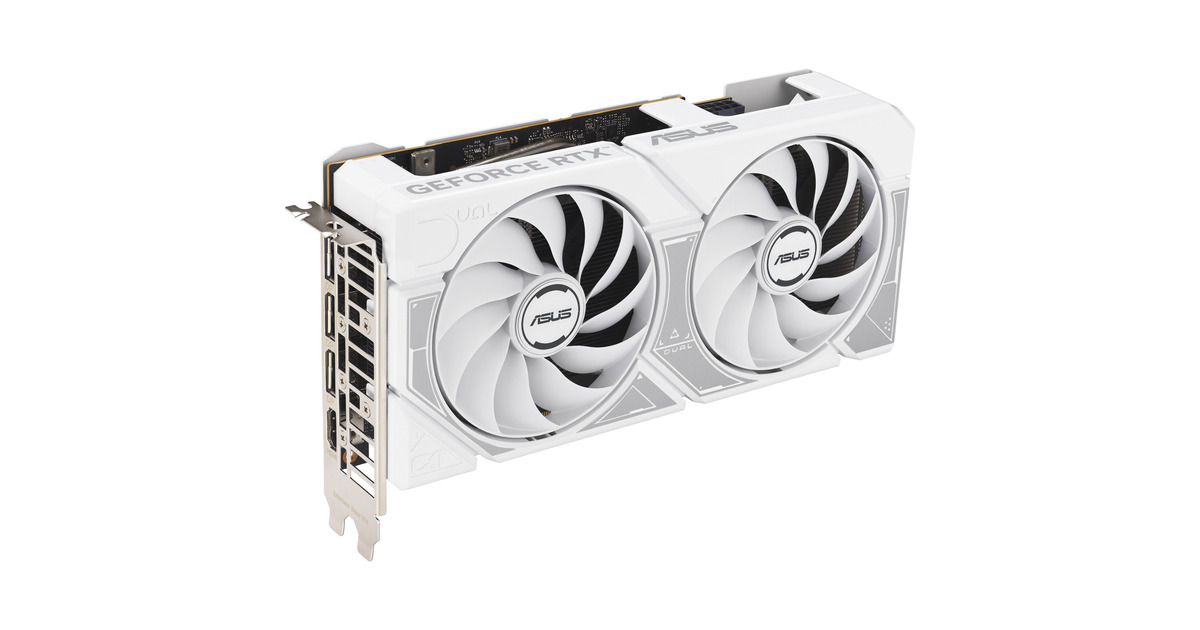 ASUSGeForce RTX 5060 DUAL OC WHITE 8GB grafische kaart  (Wit, DLSS 4, 3x DisplayPort, 1x HDMI 2.1)
