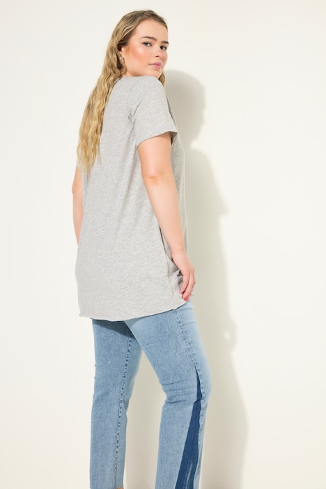 T-Shirt, Wide Classic Fit, V-Ausschnitt, Halbarm