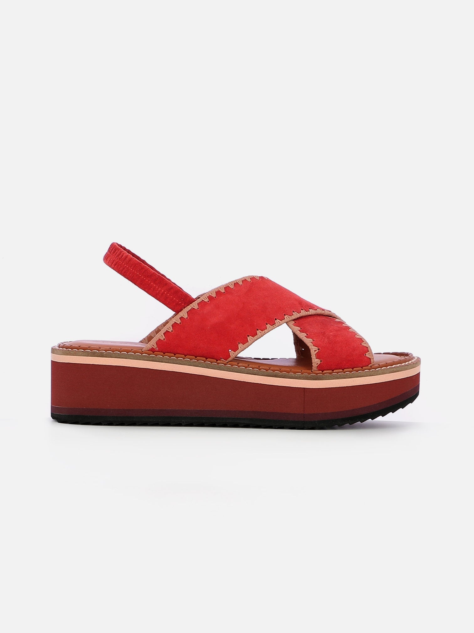 SANDALS - FREEDOM sandals, suede red