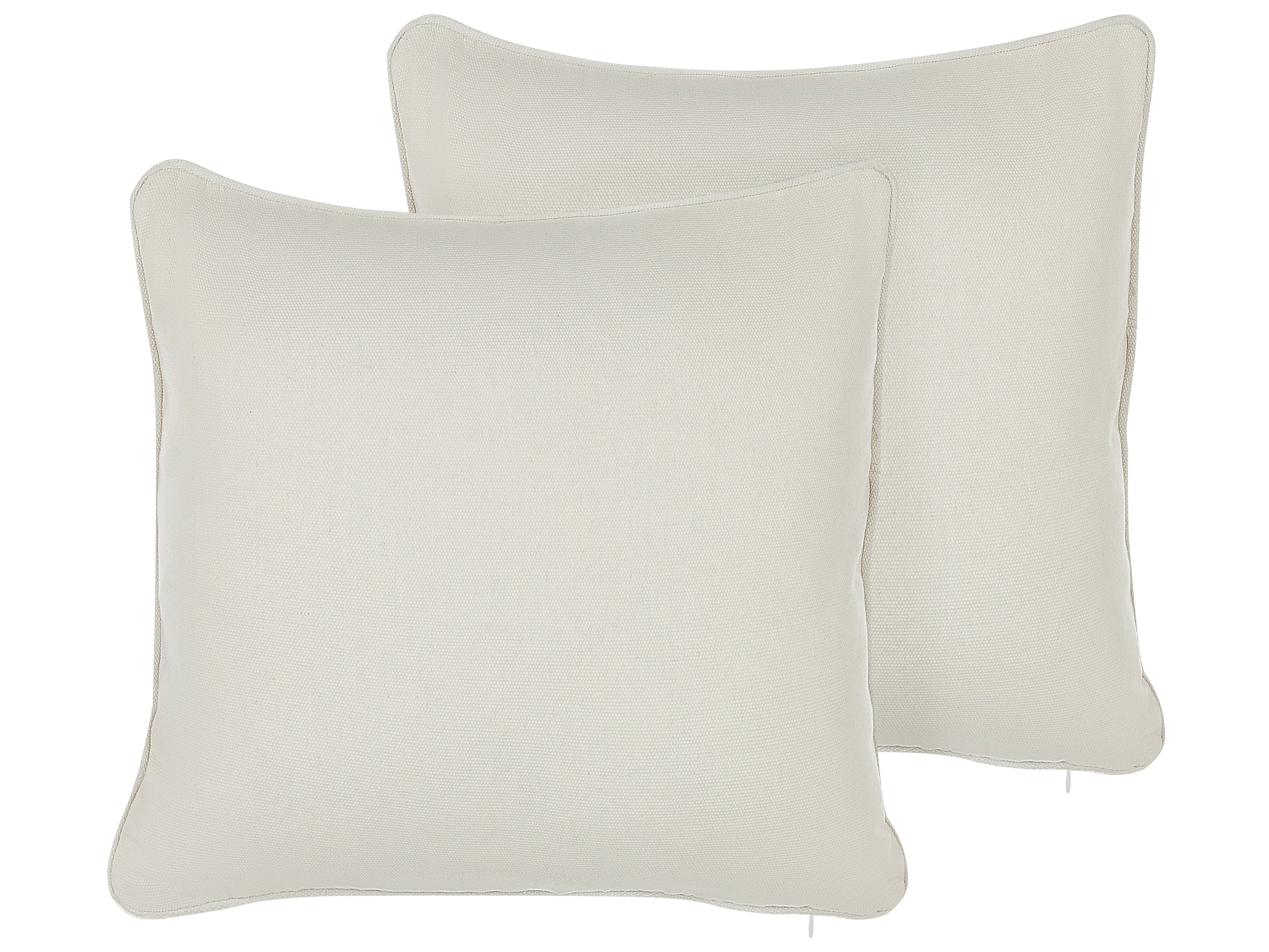 Set van 2 sierkussens HELIOTROPE 45 x 45 cm Wit effen
