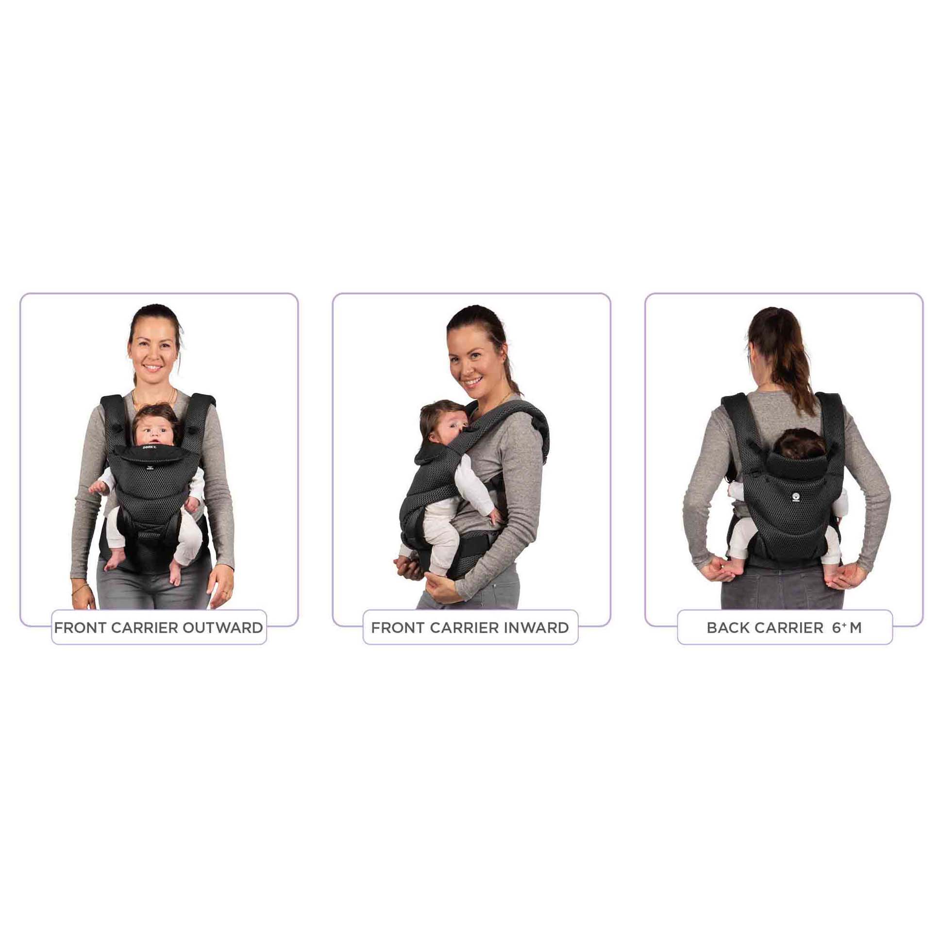 Dooky Urban Comfort draagzak Black - Draagzak - Prénatal
