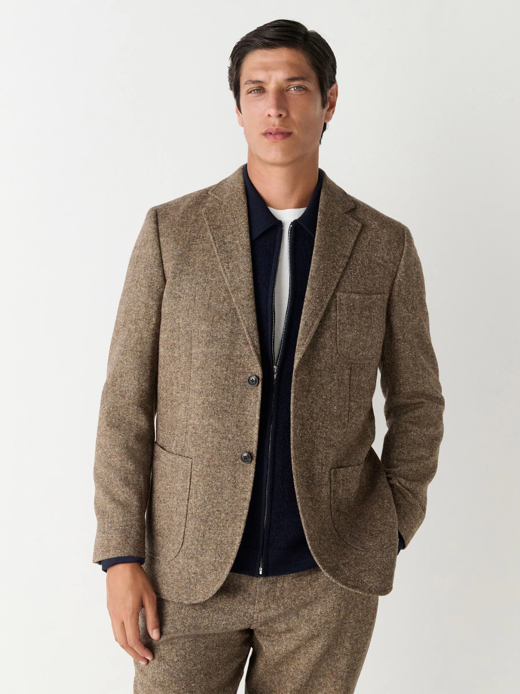 Zand - Relaxed Fit Wollen Pak Blend Jack