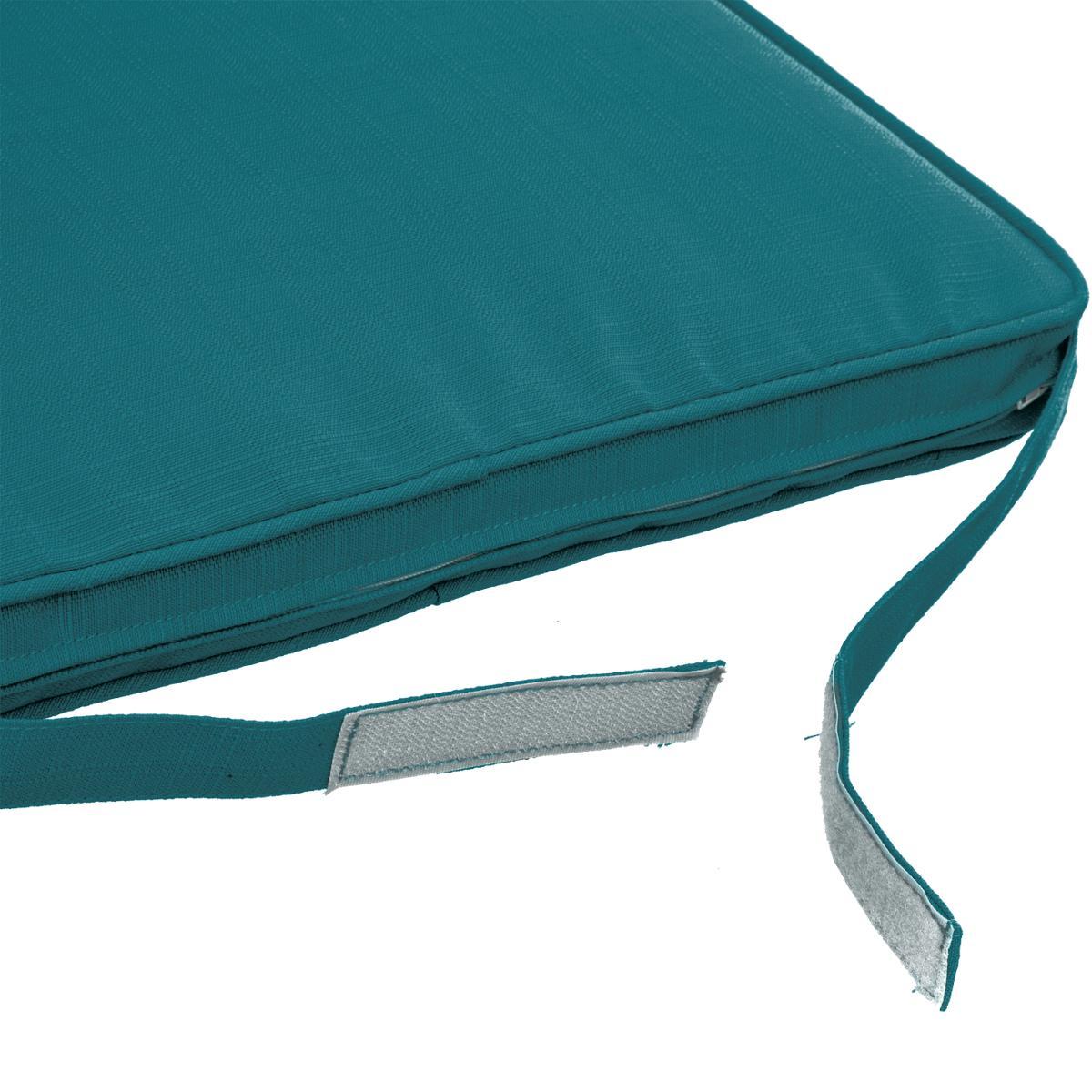 GALETTE CHAISE SCRATCH KORAI 40X40CM BLEU CANARD