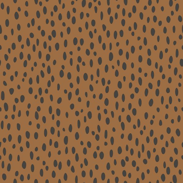 Estahome Stippen Behang - Warm Oranje / Zwart