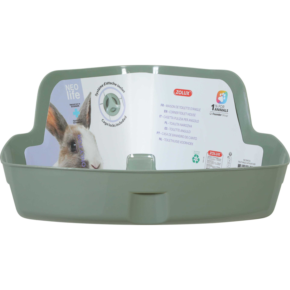 Maison de toilette d'angle pour lapin neolife