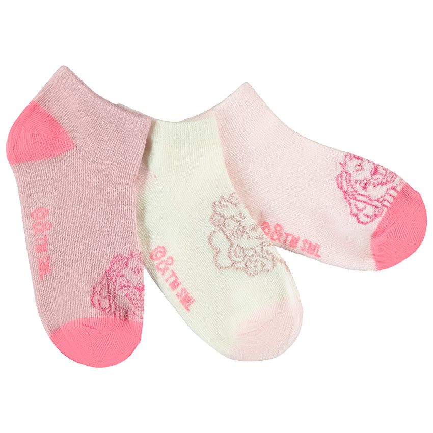 Lot de 3 paires de chaussettes courtes Stella Pat'Patrouille pour fille - Rose