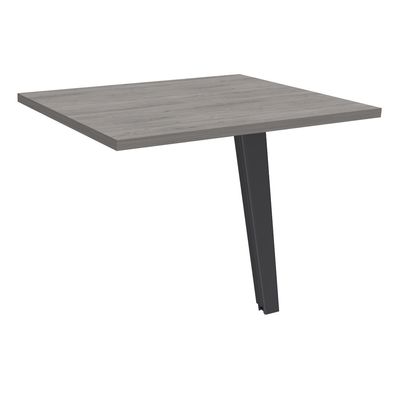 Retour direct pour bureau Steely - L80 - 1 Pied métal carbone - plateau chêne gris