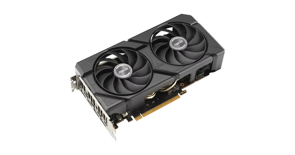 ASUSDUAL Radeon RX 7600 EVO OC grafische kaart  (Zwart, 1x HDMI, 3x DisplayPort)