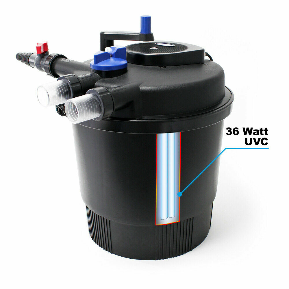 Filtre de bassin à pression uvc 36 watts jusqu'à 40000 litres