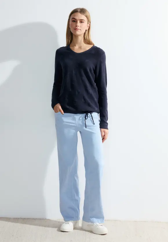 Struktur Strickpullover - universal blue
