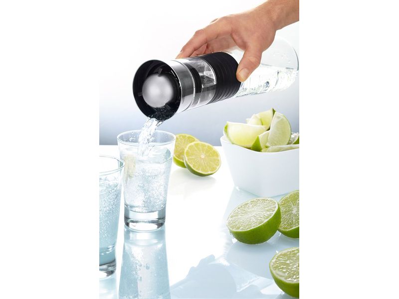 GEFU Karaffe Cascada 1 l, Schwarz/Transparent Wasserkaraffe