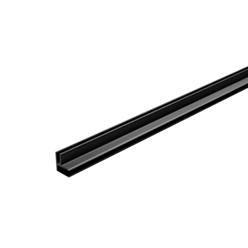 Dumawall   aluminium hoekprofiel zwart 260 cm 12-20 mm