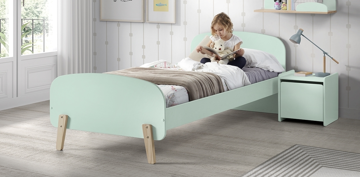 2-teiliges Kinderzimmer-Set KIDDY - mintgrün - 90x200 cm