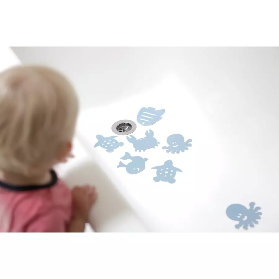 Dreambaby® Badeeinlage farbverändert und rutschfest 10er Pack in blau