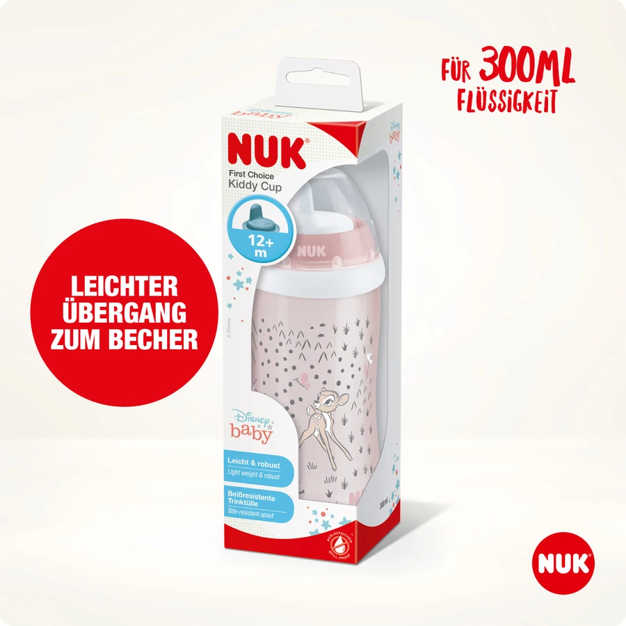 NUK Trinkflasche Kiddy Cup 300 ml,  Bambi