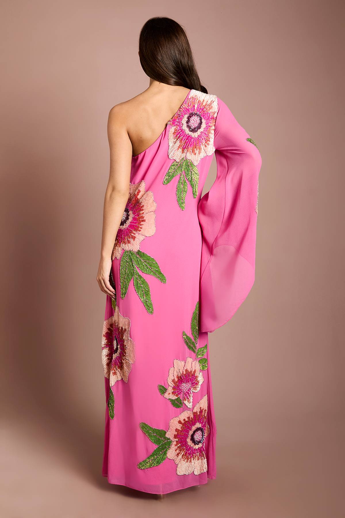 Coast Robe Longue Coast Muse Asymétrique À Une Épaule Ornée De Motifs Floraux