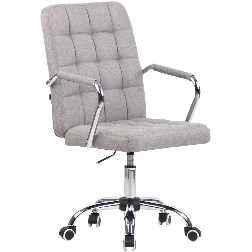CLP Bureaustoel Terni chroom Frame - Stof - grijs