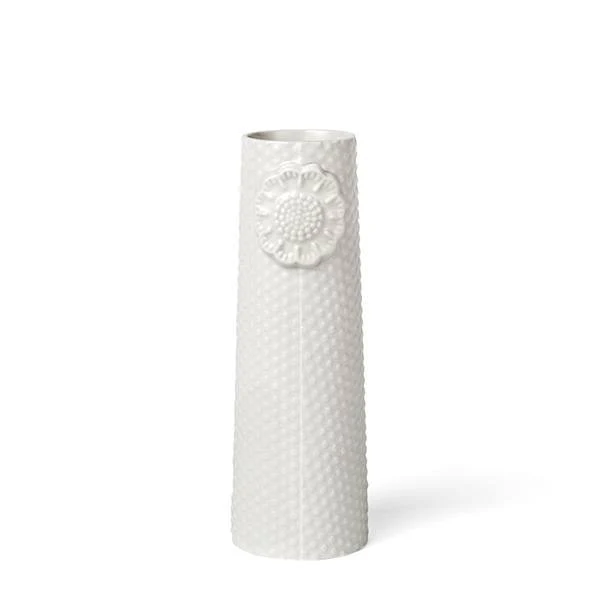 Dottir  Pipanella Dotted vase, hvid - 15x5 cm.