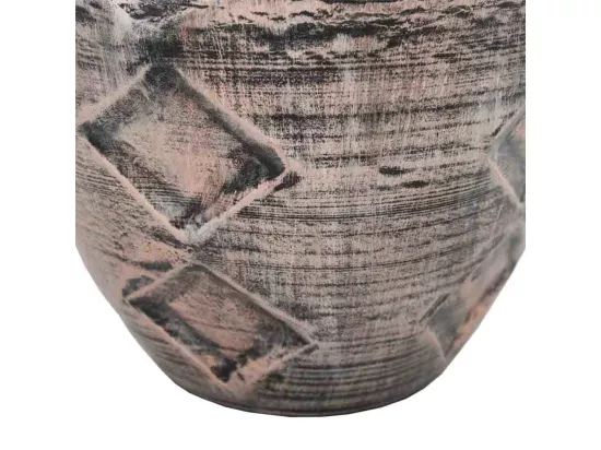 Vase en métal cuivré 30,5x30,5x50,5h