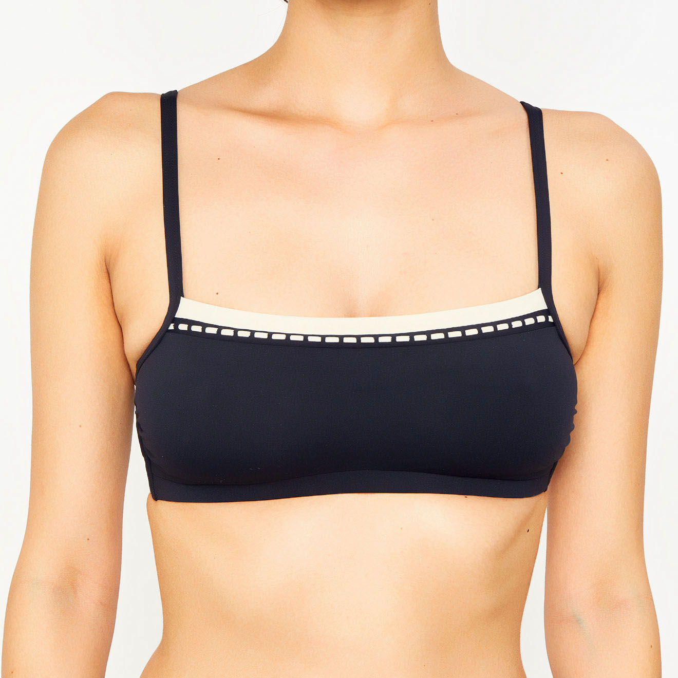 Iodus Haut de maillot de bain Karlos noir/blanc