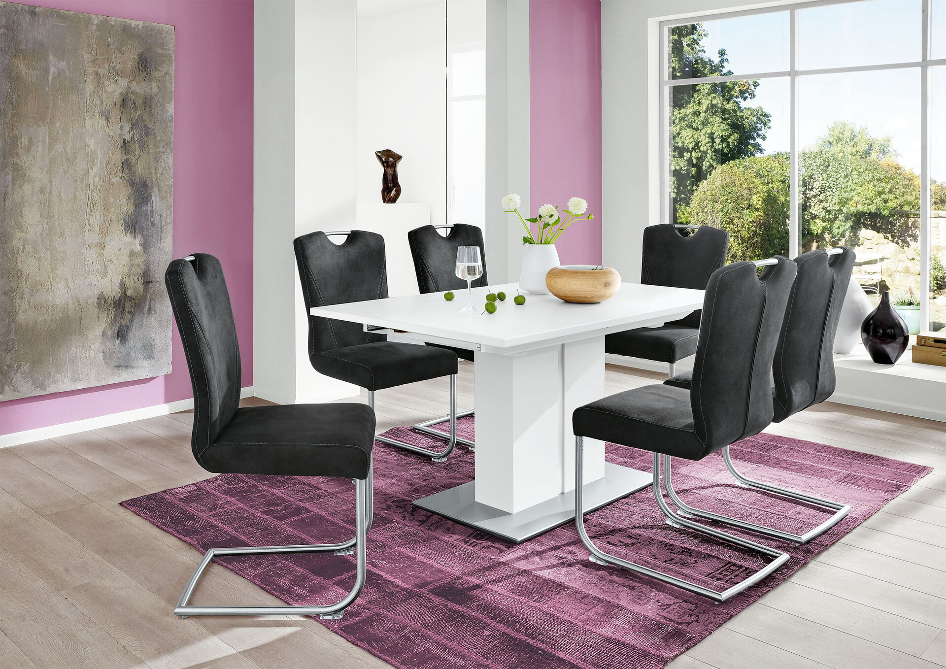 CASAVANTI Esszimmerstuhl FRANCESCO 2er Set Edelstahl /grau