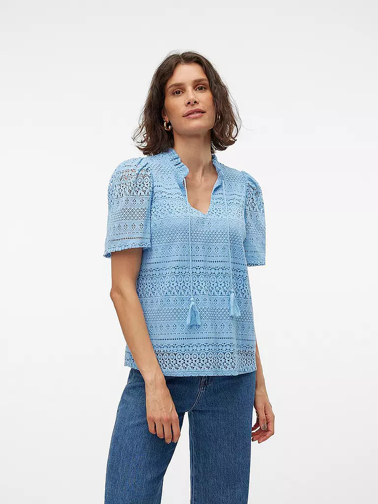 VERO MODA Bluse VMHONEY blau