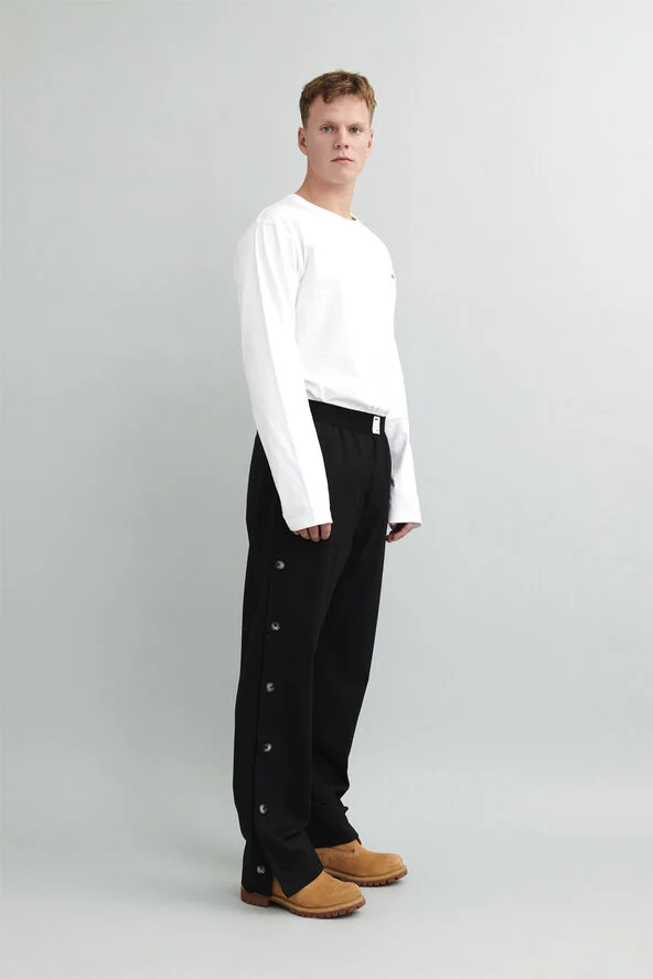 Barfod Sports'' Side Slit Suit Pant Asphalt
