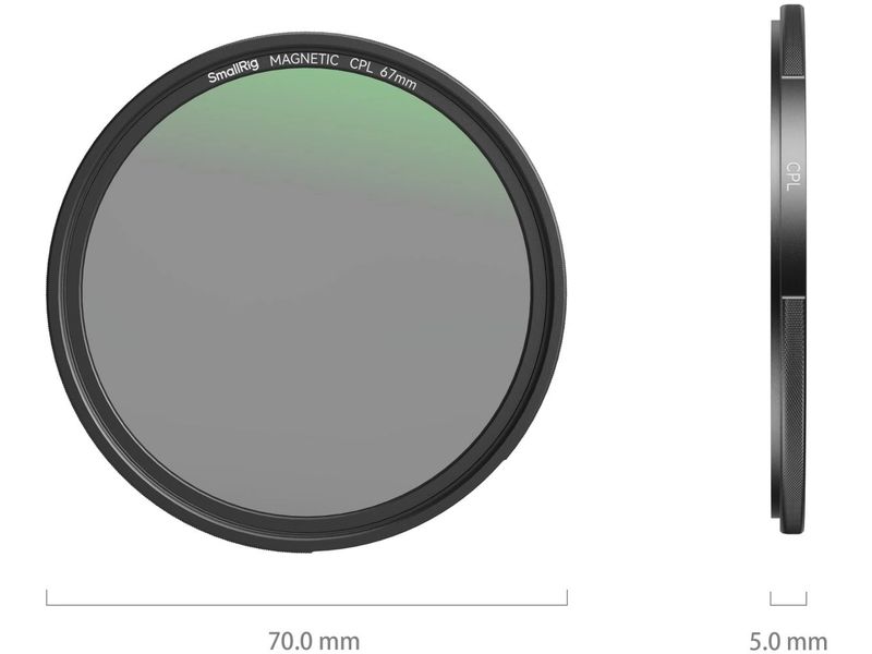 Smallrig Aufsteckbarer CPL-Filter (67 mm) Für mobile Filmemacher