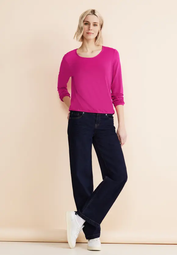Rundhals Langarmshirt - smell of rose