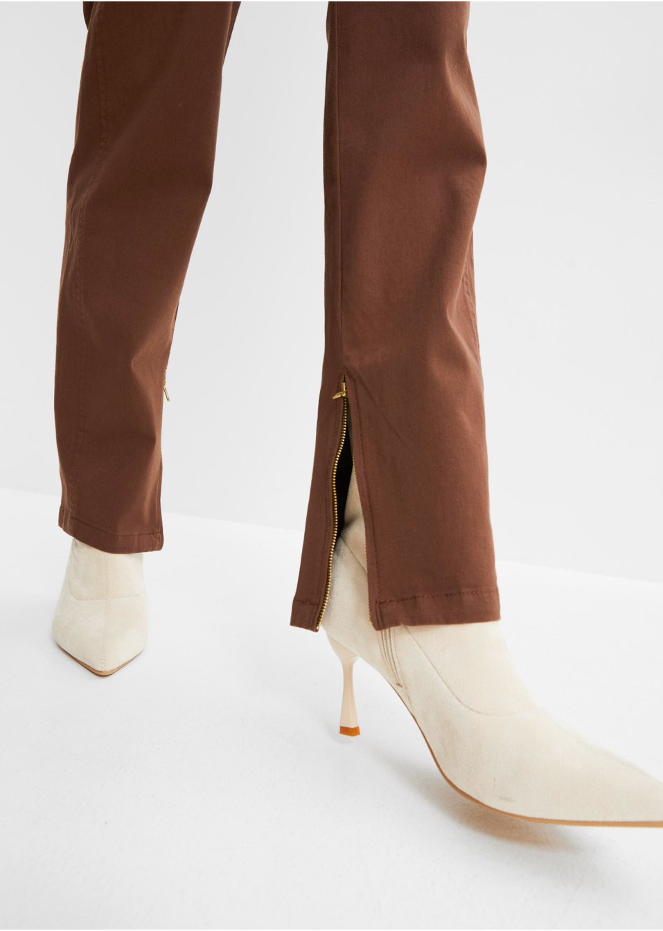 Pantalon twill avec zip à la base
