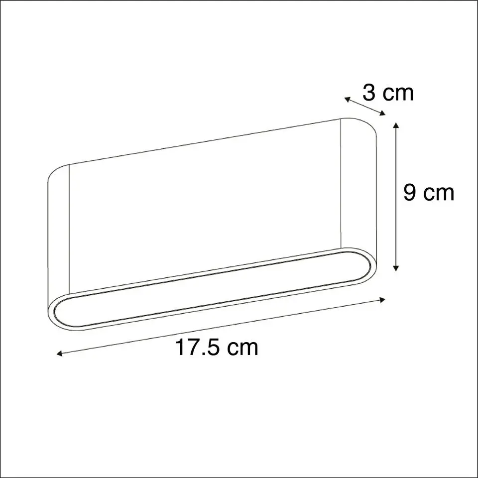 Qazqa wandlampen buiten batt wit geïntegreerde led