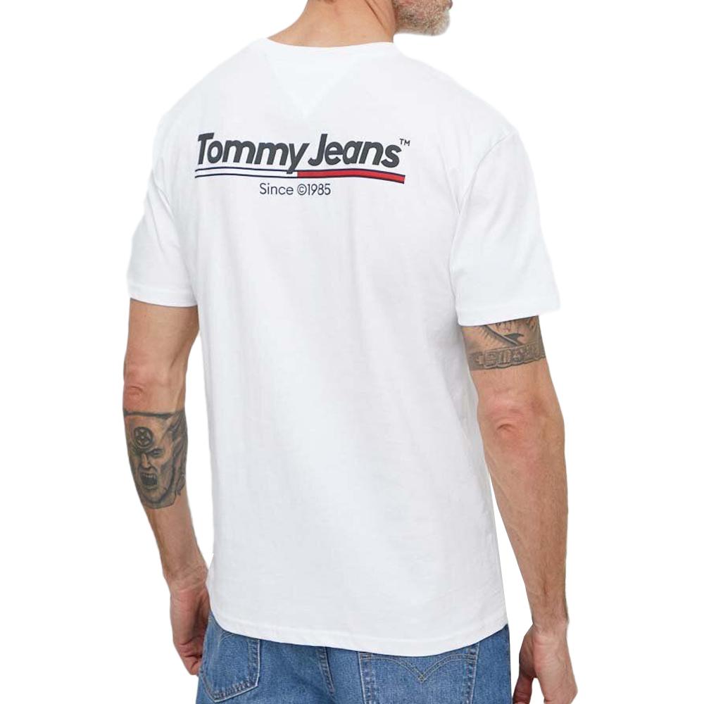 Tommy Hilfiger T-shirt Blanc Homme Tommy Hilfiger DM0DM18590