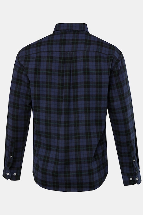 JP 1880 Karo-Flanellhemd, Buttondown-Kragen, Modern Fit, bis 8 XL