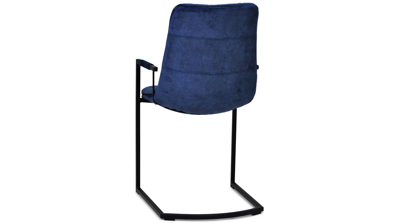 Keukenstoel velvet blue Knus B51 x D65 x H87 cm