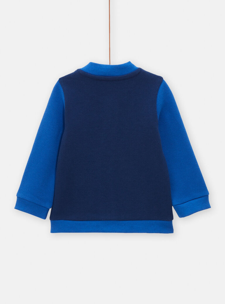 Gilet bleu style teddy à motif tigre pour bébé garçon