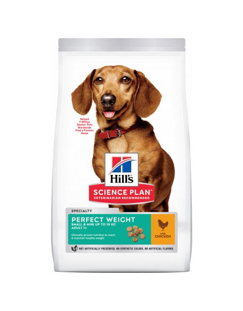 Hill's Canine Adult Perfect Weight Small & Mini - Hondenvoer - Kip 6 kg