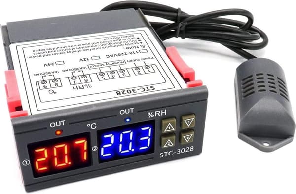STC - 3028 temperatur- og fuktighetskontroller, PID 220V