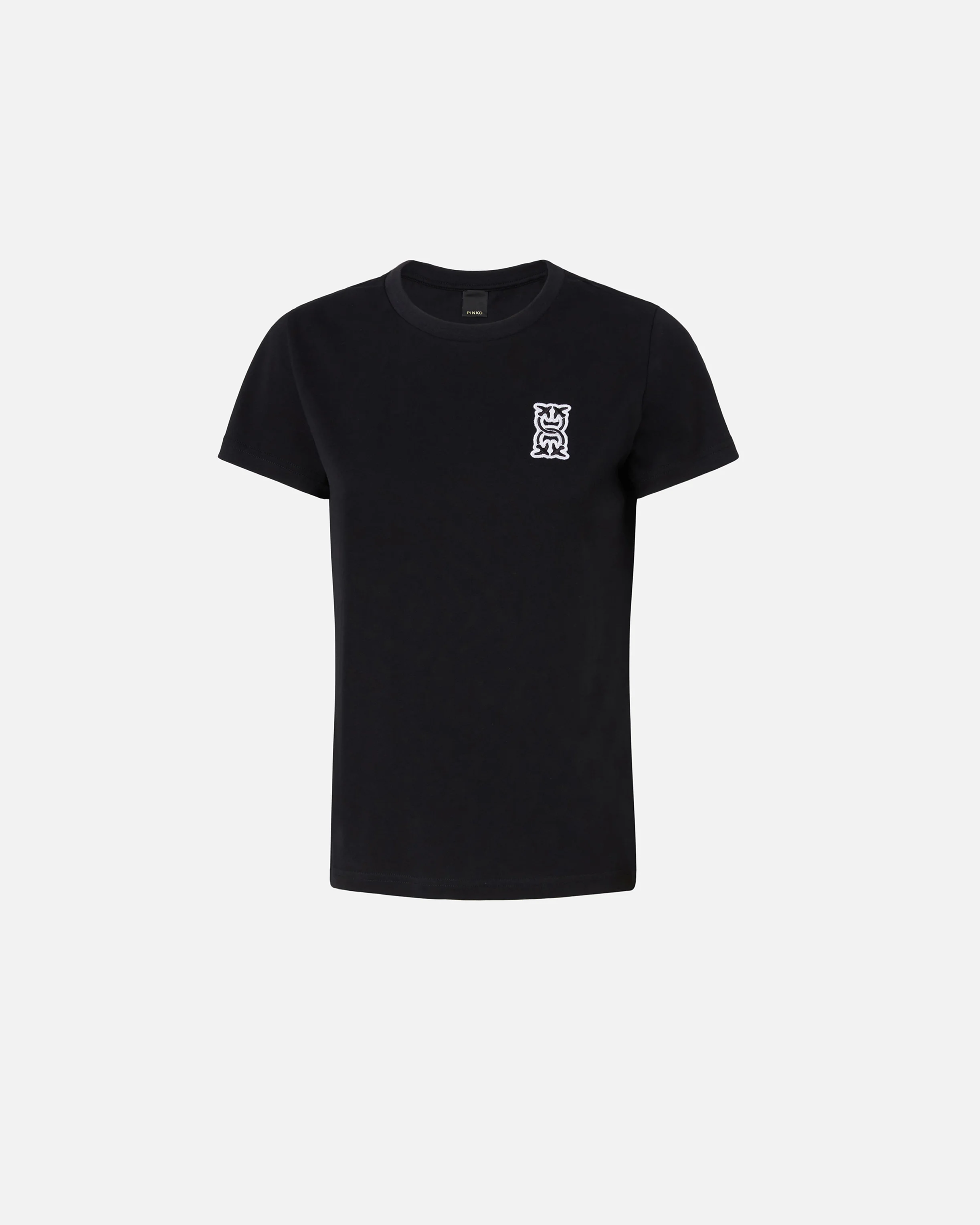 T-shirt avec appliqué monogram | Noir