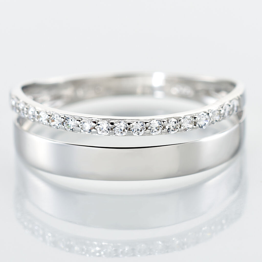 Bague Katiana Or Blanc Oxyde De Zirconium