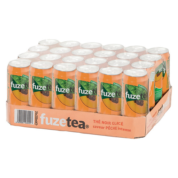 Fuze Tea pêche intense, lot de 24 x 33 cl