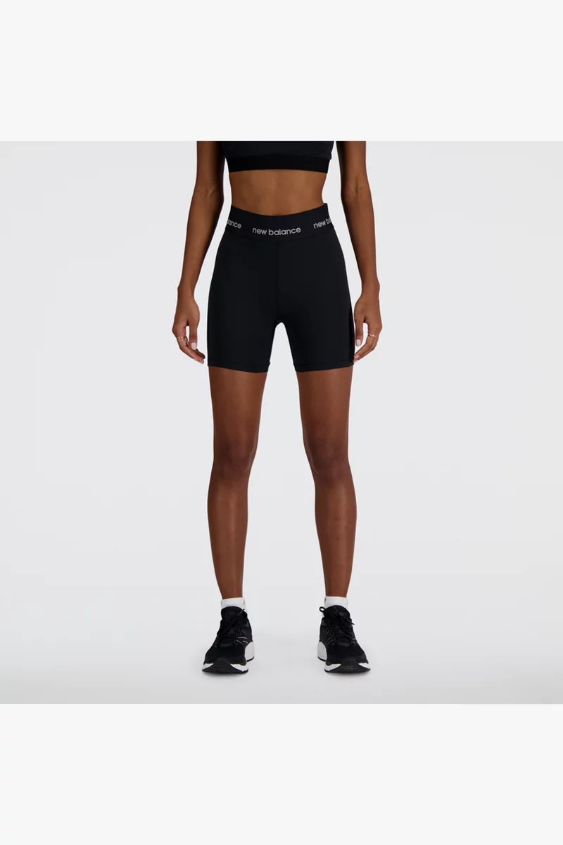 New Balance Sleek High Rise Biker 5 Inch Damen Short