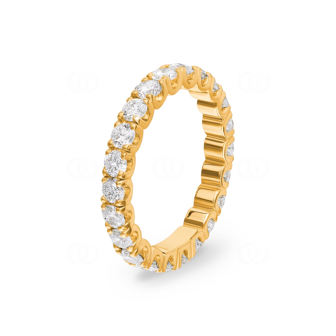 Mémoire-Ring 750/18 K Gelbgold mit Diamanten 2.00 ct H/si